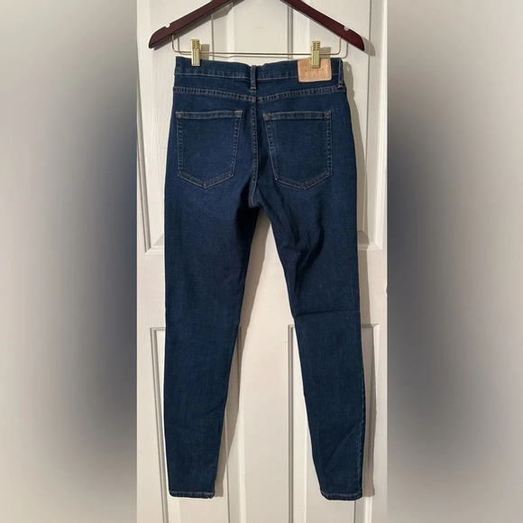 EVERLANE 27 Tall Mid Rise Vivid Blue Wash Jeans - Picture 2 of 7